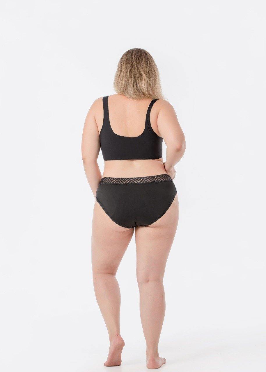 calzon menstrual super absorbente marca PERIPA, modeelo adhara con tallas extras